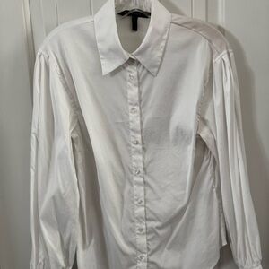 White House Black Market White Dress Shirt with Tailored Fit